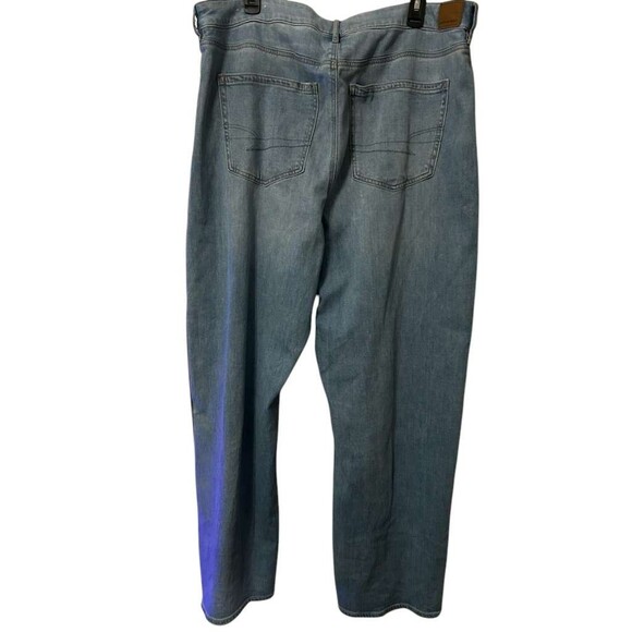 American Eagle Baggy Super High Rise Wide Leg Jeans Size 20 Denim Stretch Y2K - Picture 6 of 7